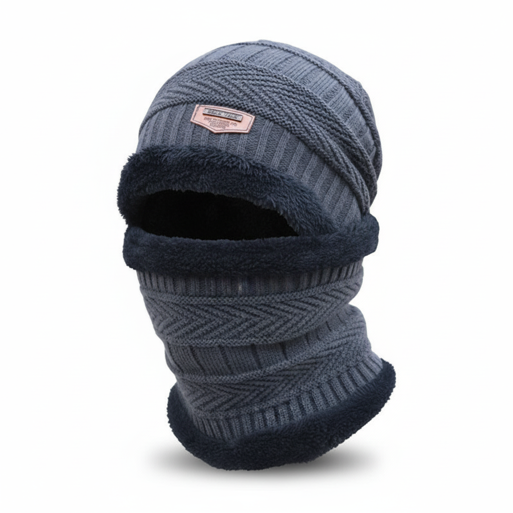 Warm Beanie with Face Cover – WinterCap