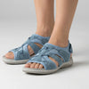 Women Triple Strap Adjustable Wedge Sandal