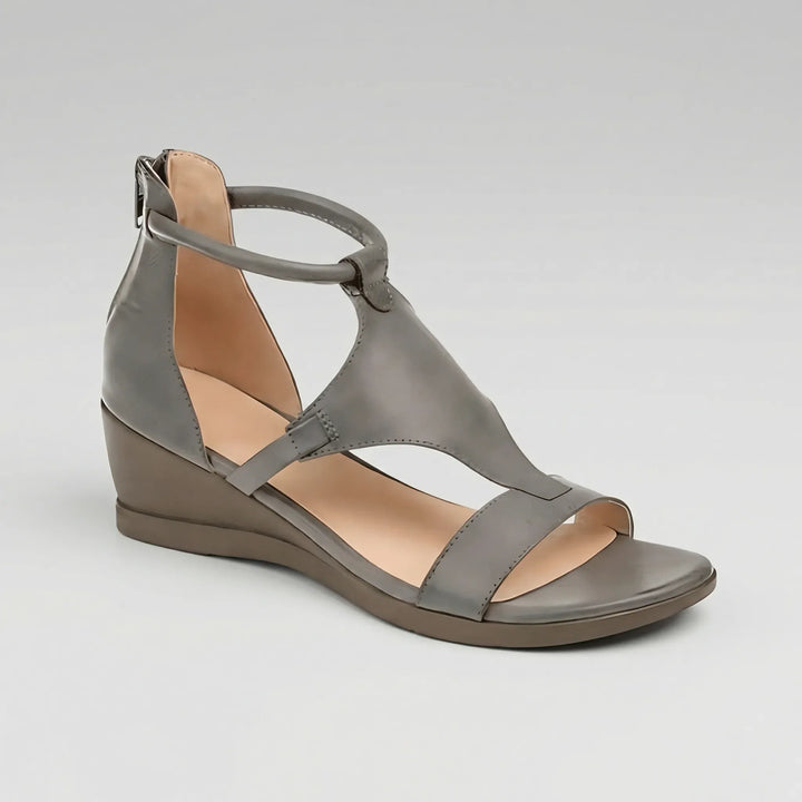 Wedluxe - Open Toe Wedge Heel Sandal