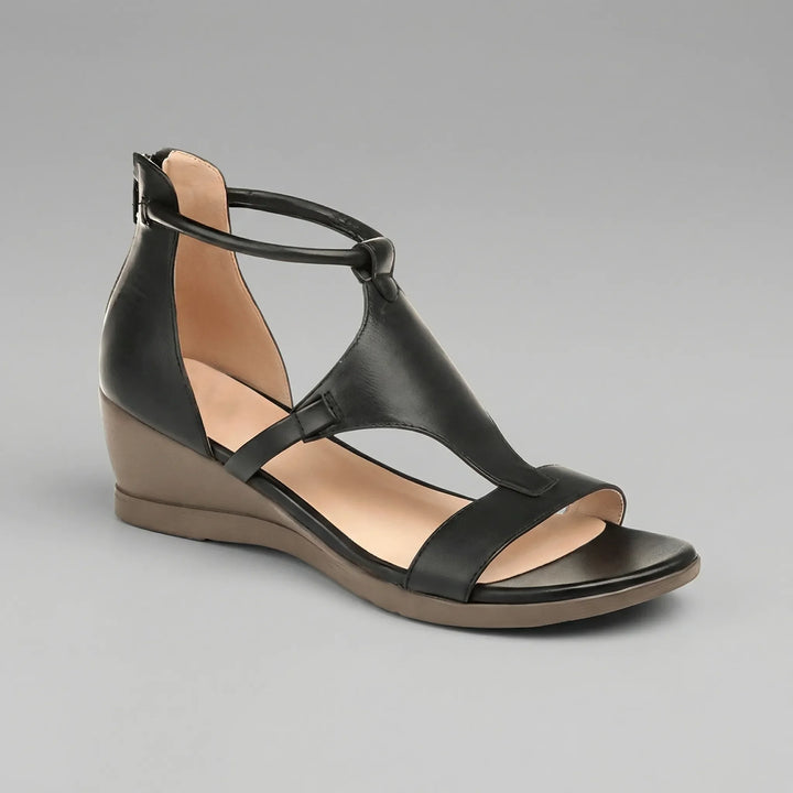 Wedluxe - Open Toe Wedge Heel Sandal