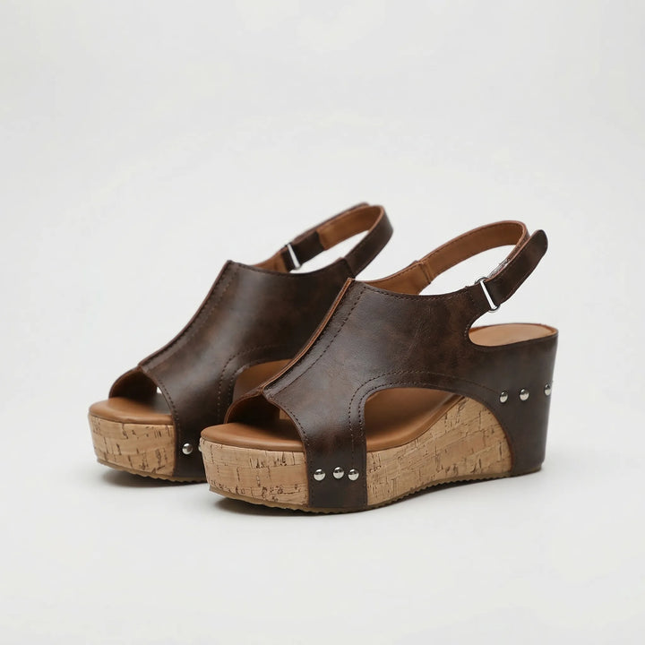 Wedzara - Peep-Toe Platform Wedge Sandal