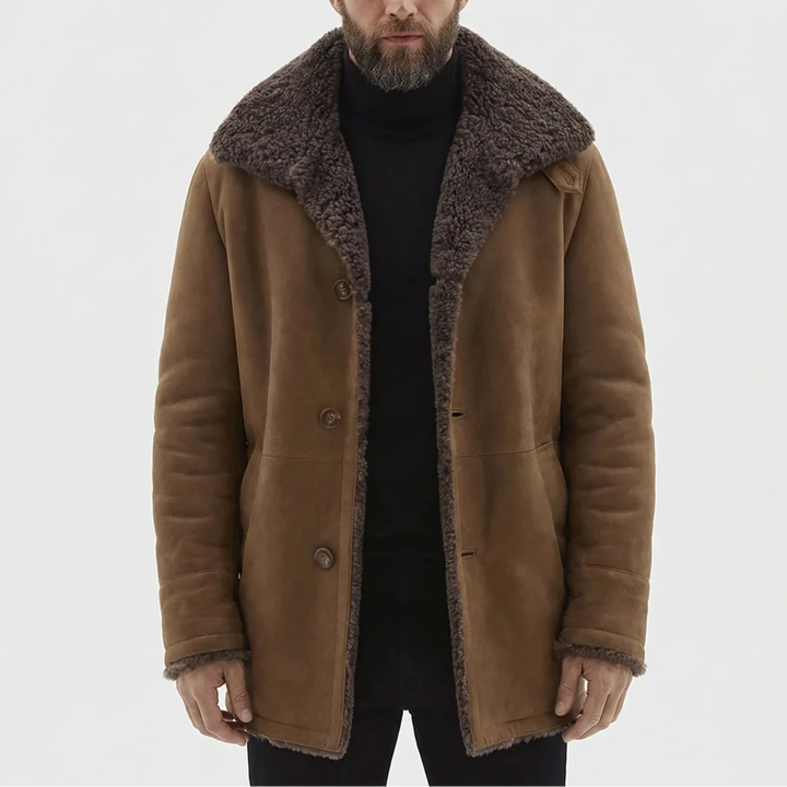 Wintrok - Padded Men's Winter Jacket With Wide Collar
