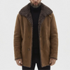 Padded Winter Coat With Wide Collar for Men
