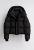 Women's Hooded Winter Jacket, Oversized, Short Quilted Jacket