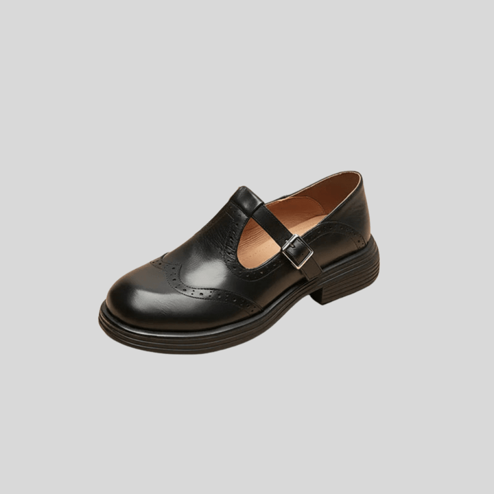 Women's Mary Jane Shoes with Buckle Strap and Block Heel