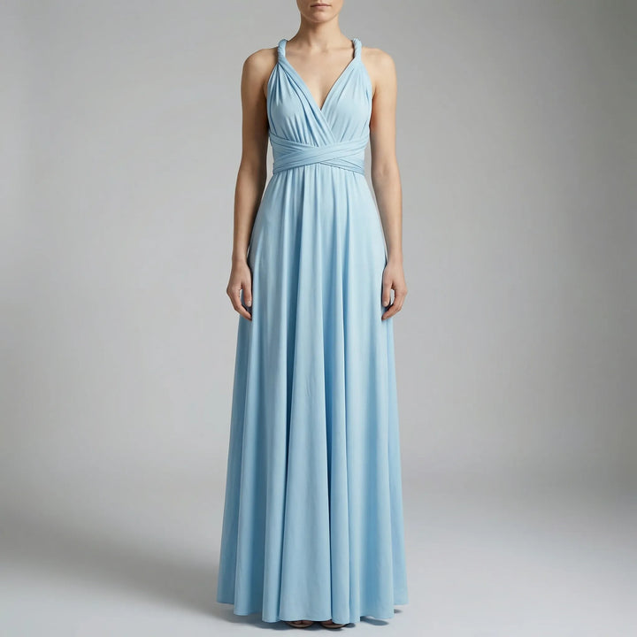 Wravelle - Adjustable Wrap Midi Dress For Women