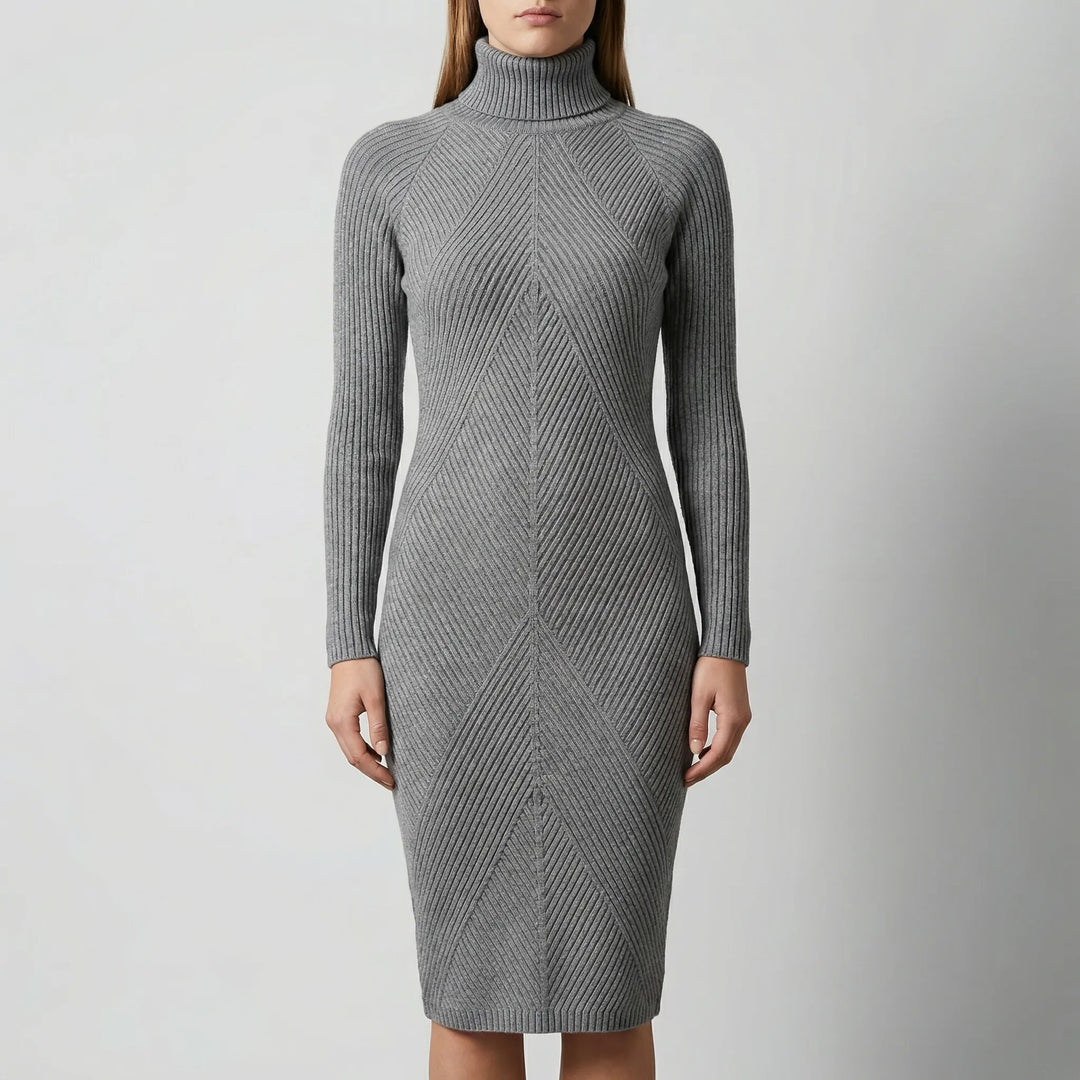 Wyntrika - Long Sleeve Knit Sweater Dress