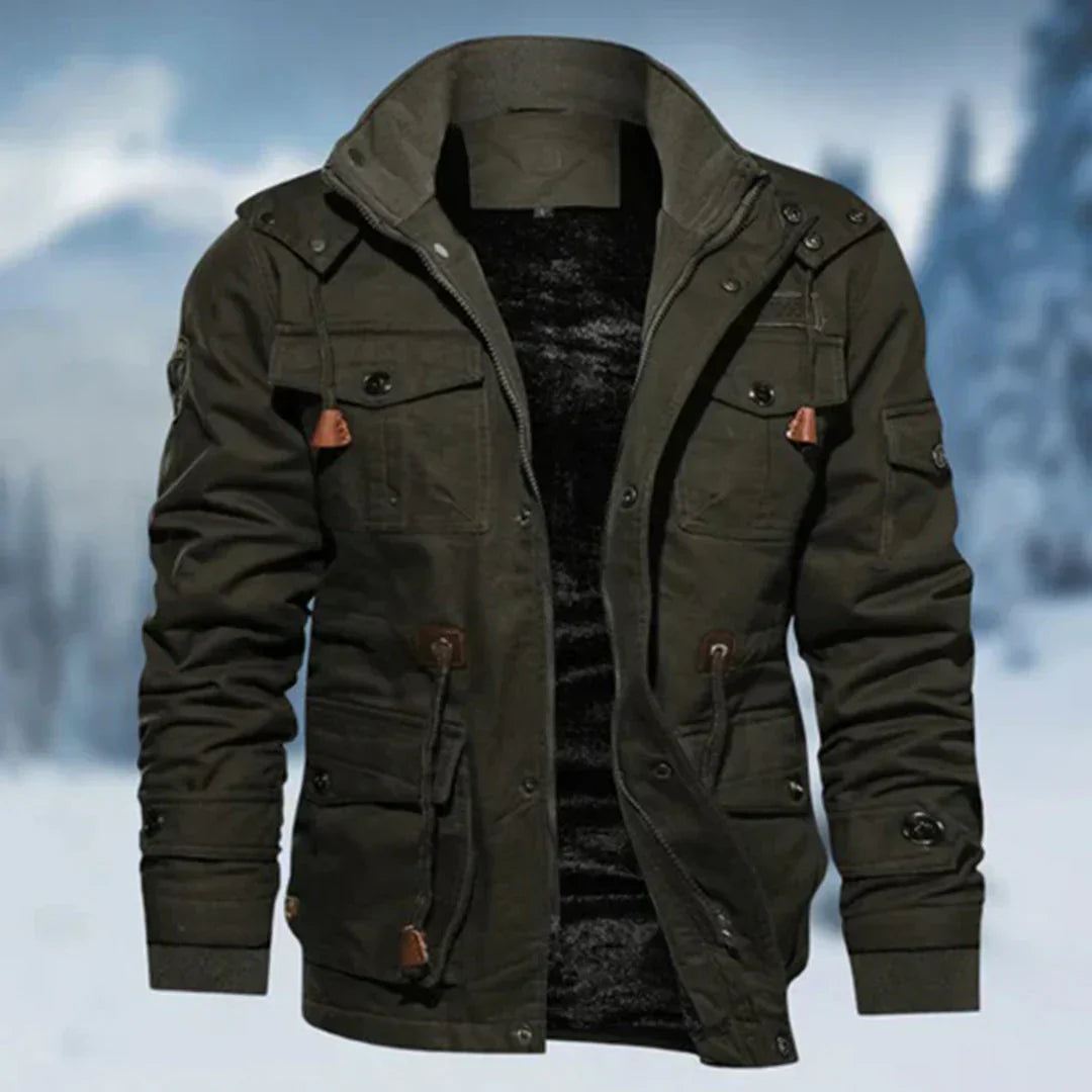 Fleece-Lined Utility Jacket for Men