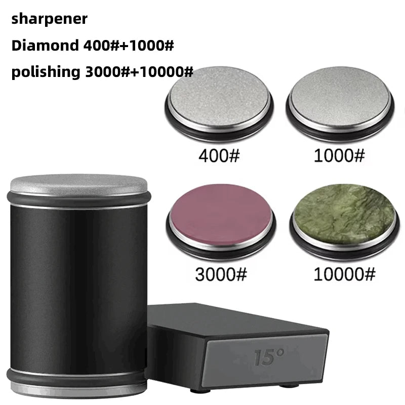 2-in-1 Rolling Knife Sharpener Dual-Angle Kitchen Blade Tool