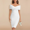 Off-Shoulder V-Neck Bandage Dress