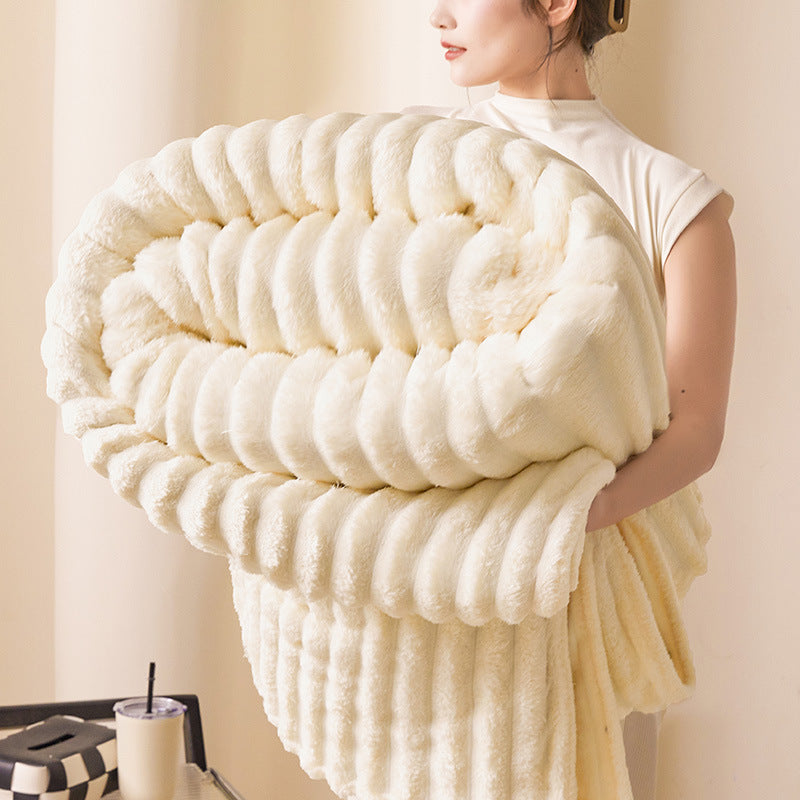 Chunky Knit Textured Throw for Sofa or Bed | Large
