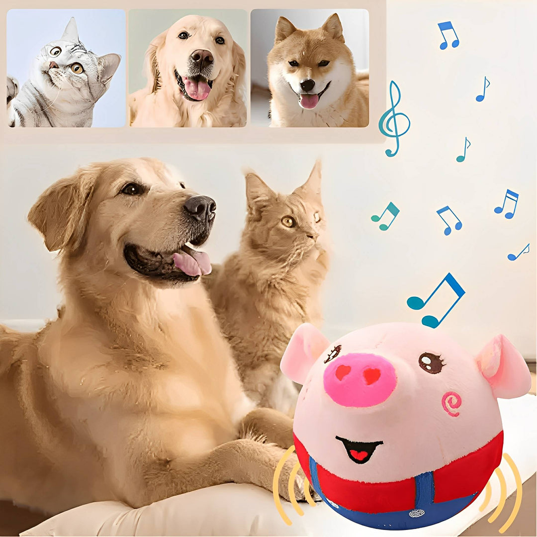 Interactive Dog Toy - Bouncing Play Ball, Helps Prevent Destructive Behaviour