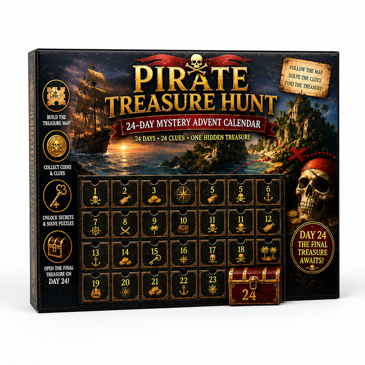 24-Day Escape Room Puzzle Advent Calendar with 6 Mystery Themes