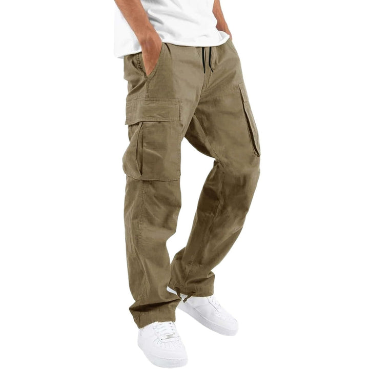 Men's Multi-Pocket Pants with Adjustable Waist
