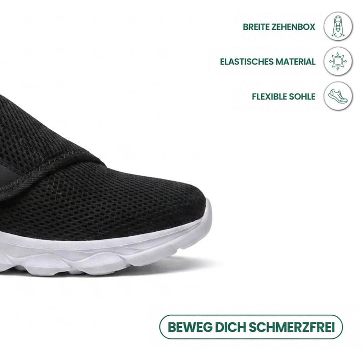 Comfortable Orthopedic Walking Shoes with Hook-and-Loop Strap for Wide or Swollen Feet