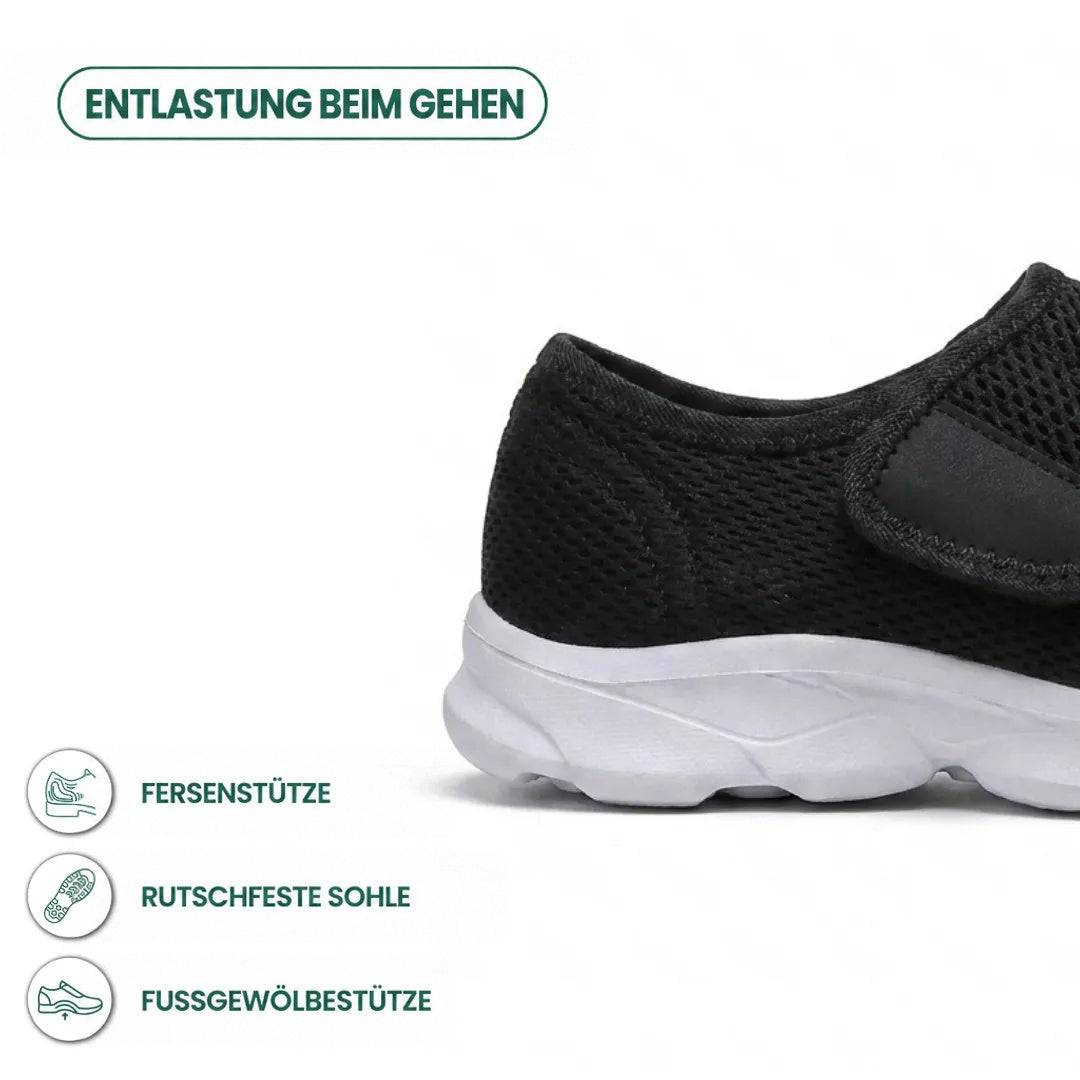 Comfortable Orthopedic Walking Shoes with Hook-and-Loop Strap for Wide or Swollen Feet