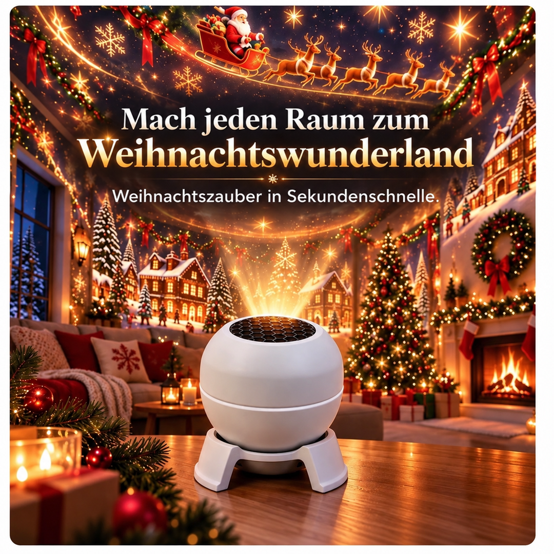 Christmas Projection Night Light for Walls and Ceilings – Festive Holiday Room Decor