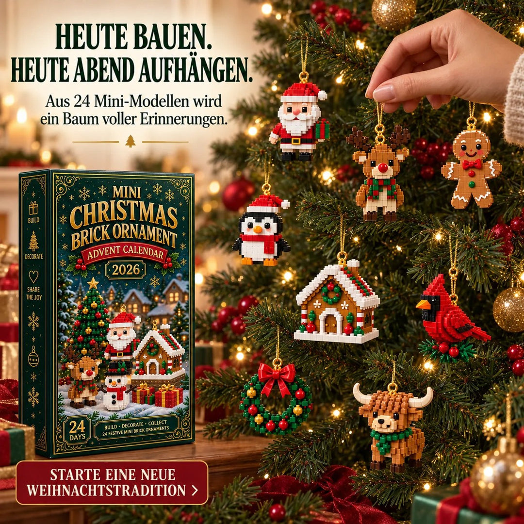 Christmas Advent Calendar with 24 Mini Building Block Sets