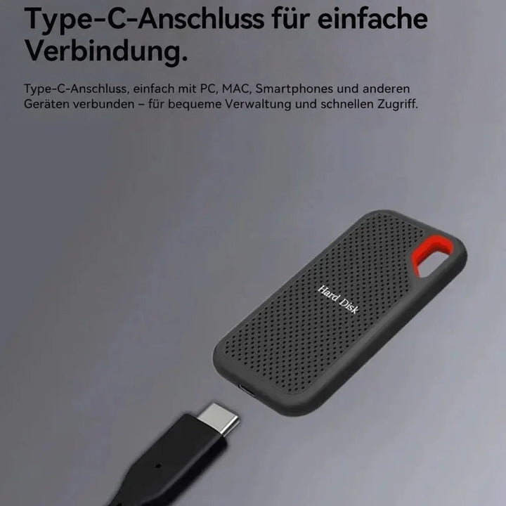 Portable External SSD Drive for Fast Data Transfer