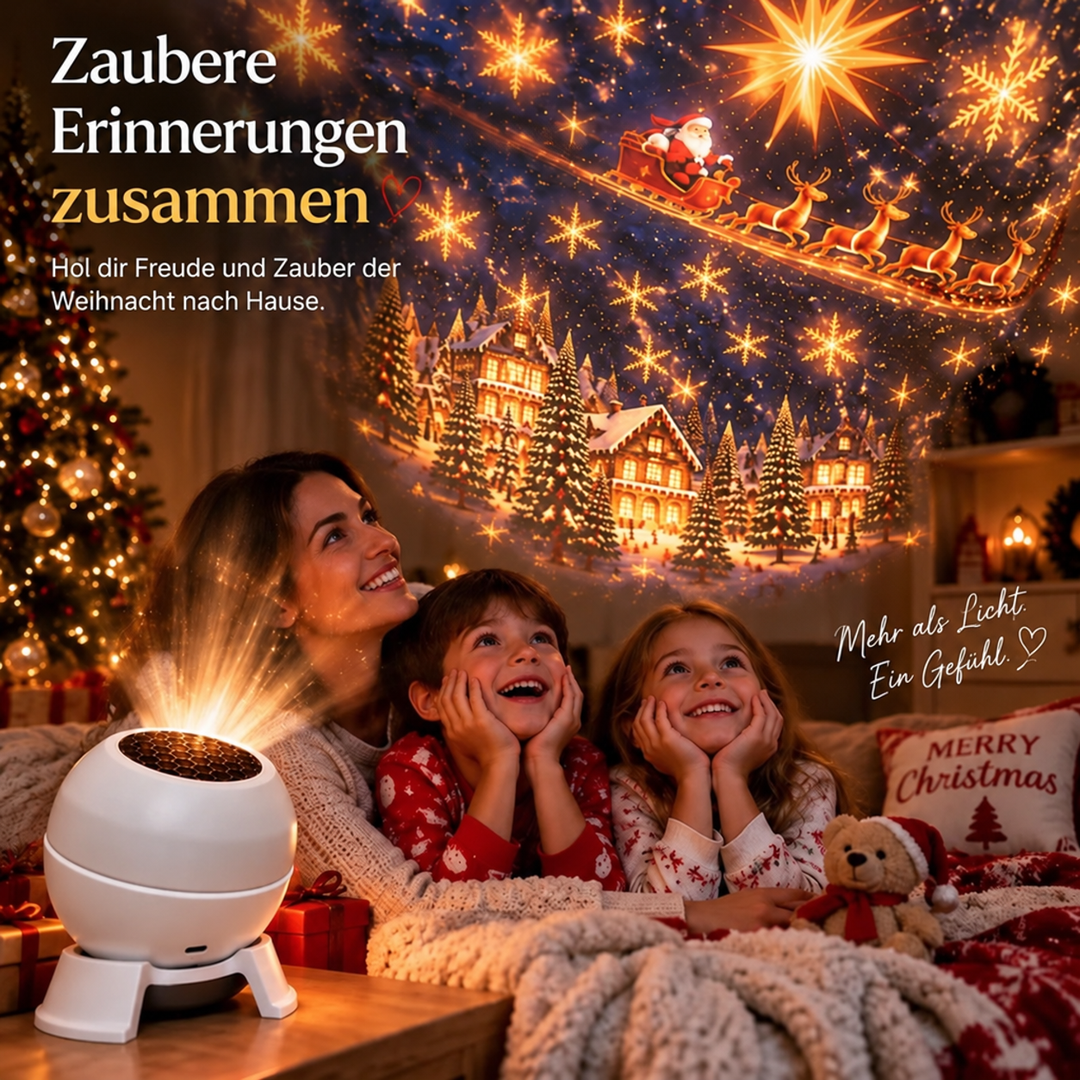Christmas Projection Night Light for Walls and Ceilings – Festive Holiday Room Decor