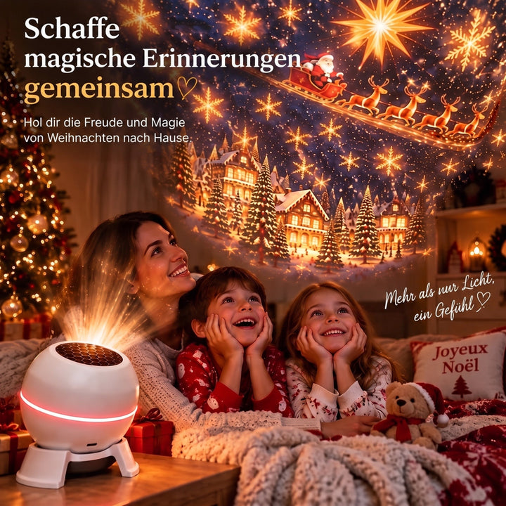 Christmas Light Projector with Animated Festive Patterns, USB-Powered