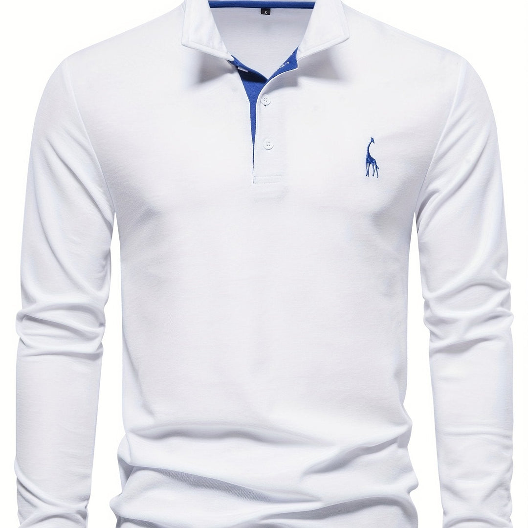 Comfortable Men's Long-Sleeved Polo Shirt