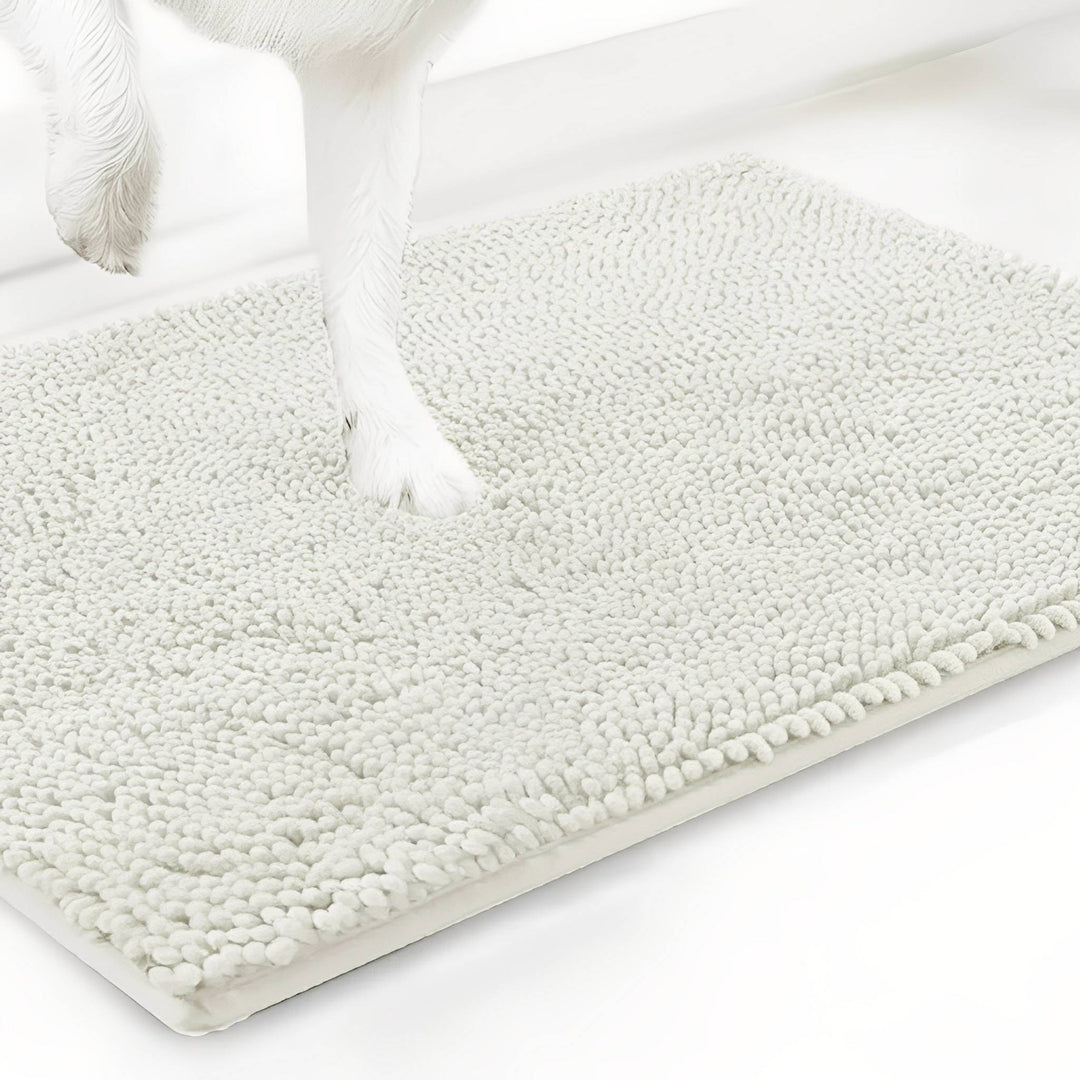 Absorbent non-slip dog door mat for muddy paws