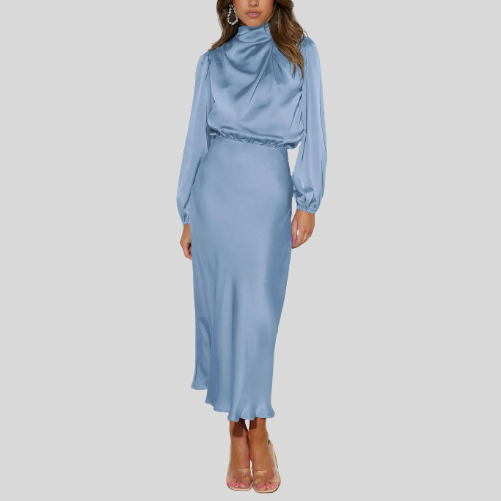 Elegant Satin Evening Dress for Women
