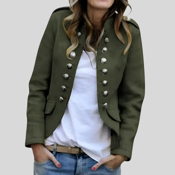 Double Breasted Wool-like Jacket for Women