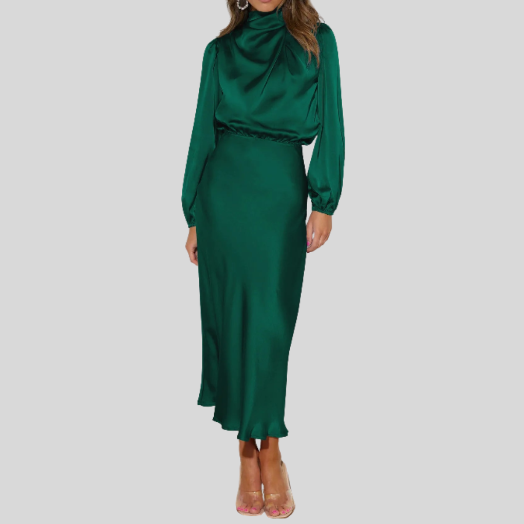 Elegant Satin Evening Dress for Women