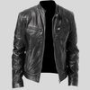 Rugged Leather Motorcycle Biker Jacket for Men