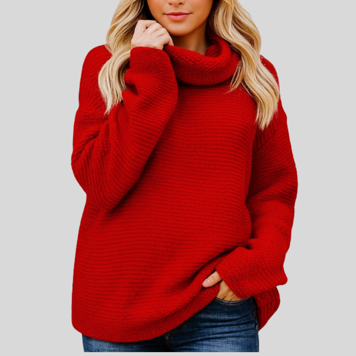 Luxe Knitted Turtleneck Sweater for Women
