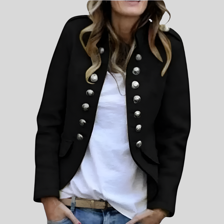 Double Breasted Wool-like Jacket for Women