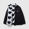 Women's reversible borg zip-up fleece jacket