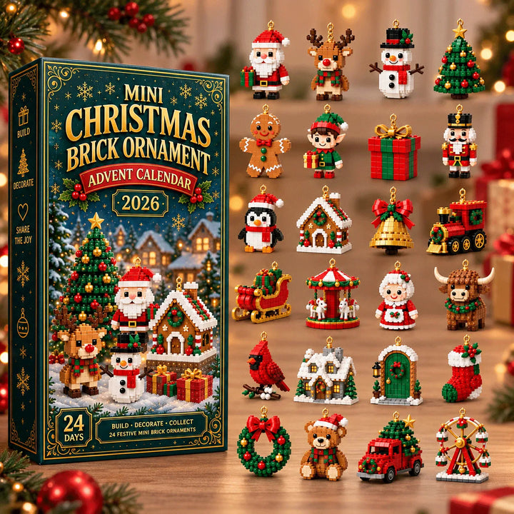 Christmas Advent Calendar with 24 Mini Building Block Sets
