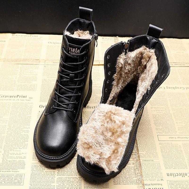 Luxury Black Leather Women's Winter Boots – Bella