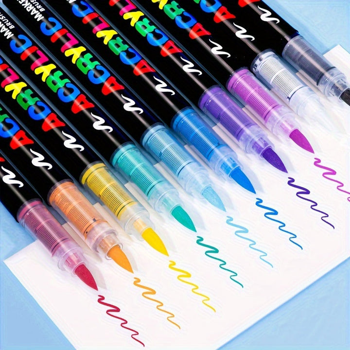 72 Acrylic Paint Pens in 72 Colours – Perfect for Creative Painting on Various Surfaces