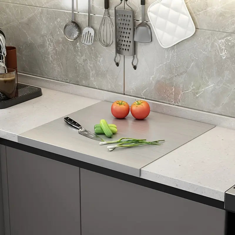 Double-Sided Stainless Steel Chopping Board – Hygienic and Non-Slip