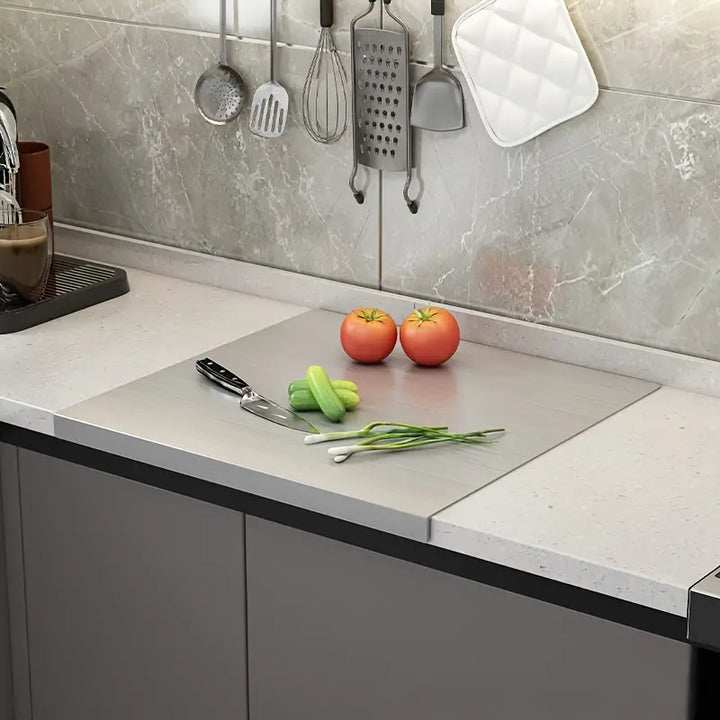 Double-Sided Stainless Steel Chopping Board – Hygienic and Non-Slip