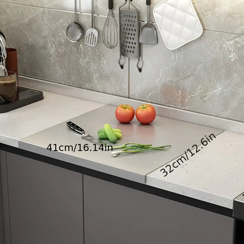 Double-Sided Stainless Steel Chopping Board – Hygienic and Non-Slip