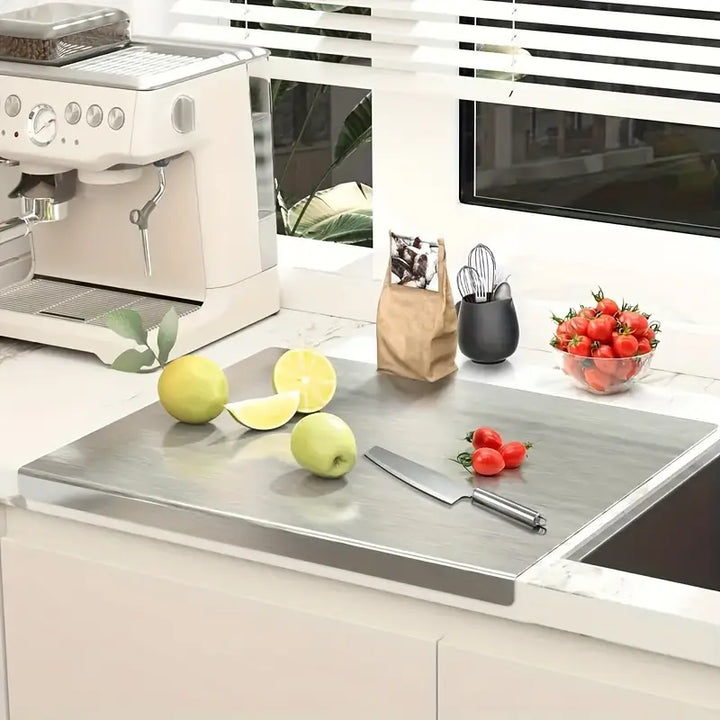 Double-Sided Stainless Steel Chopping Board – Hygienic and Non-Slip