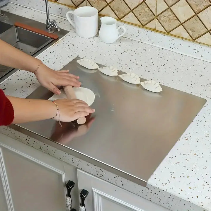 Double-Sided Stainless Steel Chopping Board – Hygienic and Non-Slip