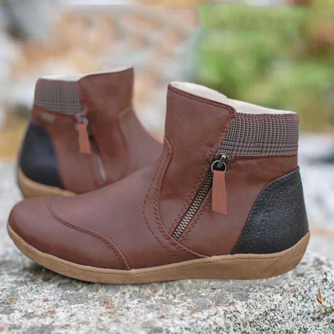 Waterproof Orthopaedic Leather Boots with Non-Slip Sole