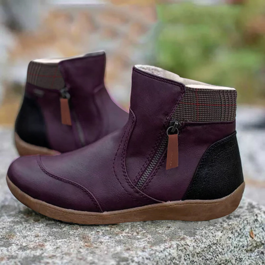 Waterproof Orthopaedic Leather Boots with Non-Slip Sole