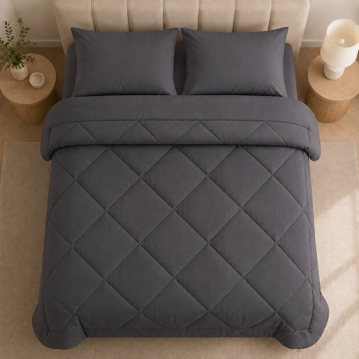 2-in-1 Quilted Comforter – No Duvet Cover Needed