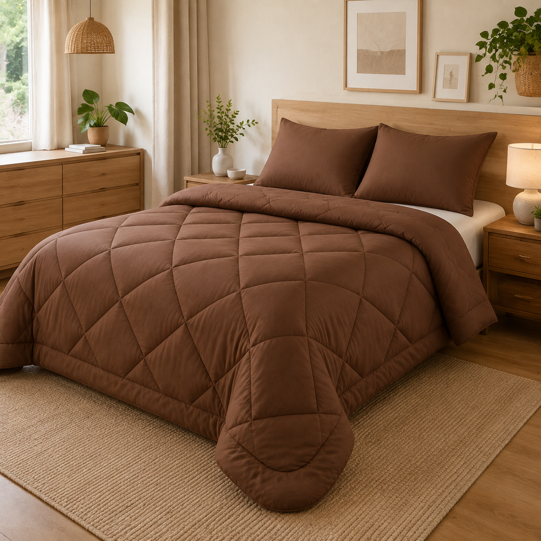 2-in-1 Quilted Comforter – No Duvet Cover Needed