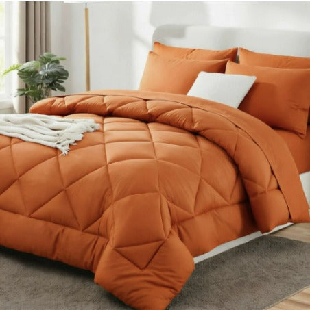 2-in-1 Quilted Comforter – No Duvet Cover Needed