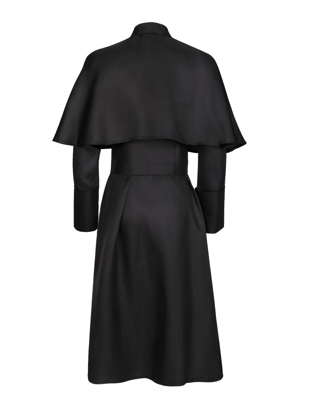 Men's Halloween Priest Costume with Long Robe, Cape and Cross