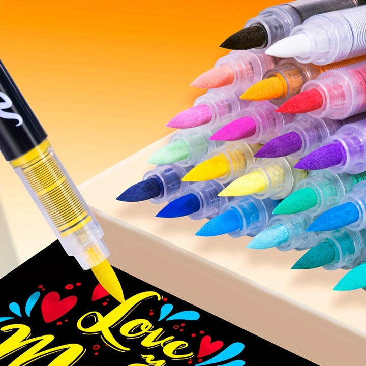 72 Acrylic Paint Pens in 72 Colours – Perfect for Creative Painting on Various Surfaces