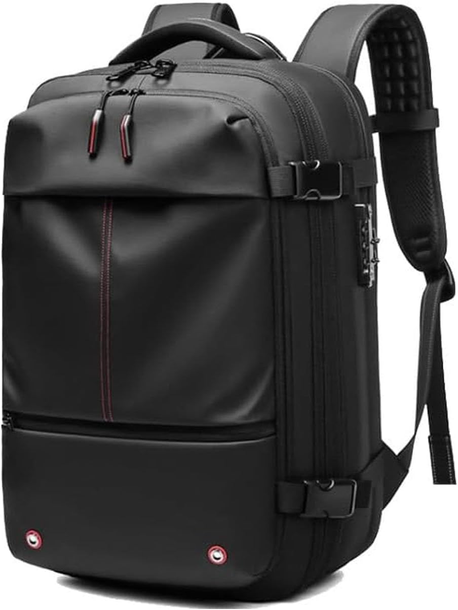 Expandable Compression Travel Backpack with Anti-Theft Lock and Wet Compartment